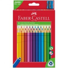 Карандаши цветные Faber-Castell "Jumbo" 30 цветов, трехгранные с точилкой.