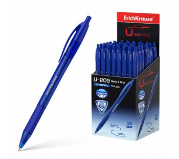 Ручка шариковая автоматическая ErichKrause U-209 Original Matic&Grip 1.0, синяя