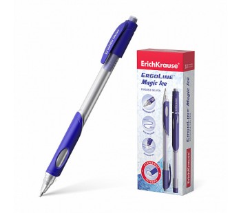 Ручка гелевая сo стираемыми чернилами ErichKrause® ErgoLine Magic Ice, синяя