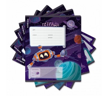 Тетрадь ШУ ErichKrause Русский космос, 12 листов, линейка