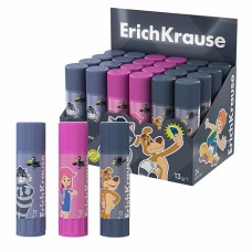 Клей-карандаш ErichKrause EasyStick Простоквашино, 13г, ассорти (в коробке-дисплее по 24 шт.)