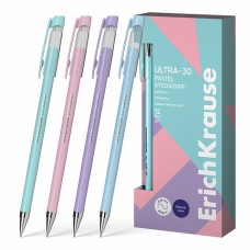 Ручка шариковая ErichKrause ULTRA-30 Stick&Grip Pastel 0.7, Super Glide Technology, цвет чернил синий (в коробке по 12 шт.)