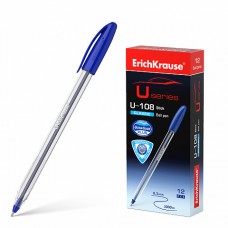 Ручка шариковая ErichKrause U-108 Stick Classic 1.0, Ultra Glide Technology, синяя (в коробке по 12 шт.)