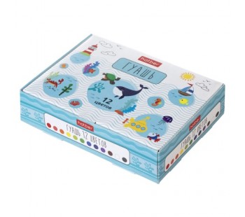 Краски Гуашь 10мл 12 цв. Hatber Deep Forest Краски Гуашь 10мл 12 цв. Hatber Deep Forest