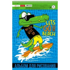 АЛЬБОМ для рисования 24л А4ф -Croco Boys-