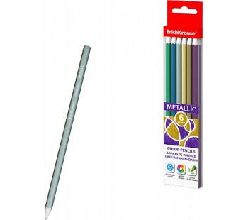 Цветные карандаши шестигранные ErichKrause® Metallic 6 цветов Цветные карандаши шестигранные ErichKrause® Metallic 6 цветов