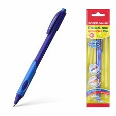 Ручка шариковая ErichKrause® ErgoLine® Kids, Ultra Glide Technology, синий (пакет 1 шт.)