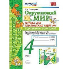 Окружающий мир. 4 класс. Тетрадь для практических работ. С дневником наблюдений. В двух частях. Часть 1. ФГОС