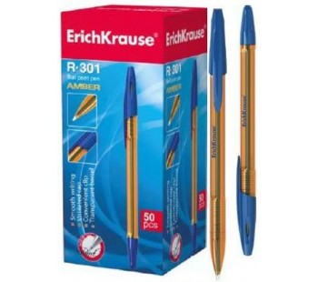 Ручка шариковая ErichKrause. R-301 AMBER 0.7 Stick. Синяя