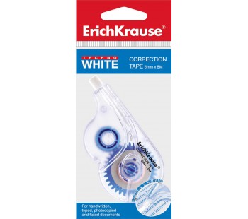 Корректирующая лента ErichKrause. Techno white, 5мм х 8м