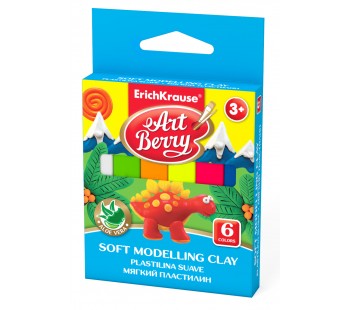 Мягкий пластилин ArtBerry. С Алоэ Вера. 6 цветов. 90г