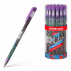 Ручка гелевая. ErichKrause. Color Touch Purple Python 0.38. Цвет чернил синий