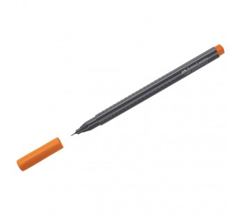 Ручка капиллярная. Faber-Castell. Grip Finepen. Оранжевая. 0,4мм. Трехгранная