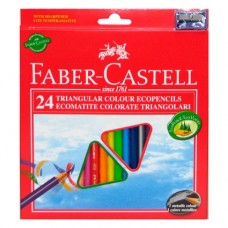 Цветные карандаши Faber-Castell. ECO Jumbo. 24 цвета в картонной коробке и точилка