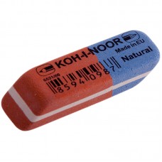 Ластик Koh-I-Noor. Blue Star 80. скошенный, комбинированный, натуральный каучук, 41*14*8мм